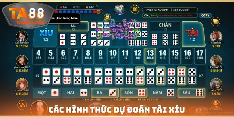 Các hình thức dự đoán tài xỉu