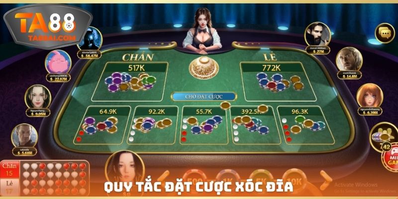 Quy tắc đặt cược xóc đĩa