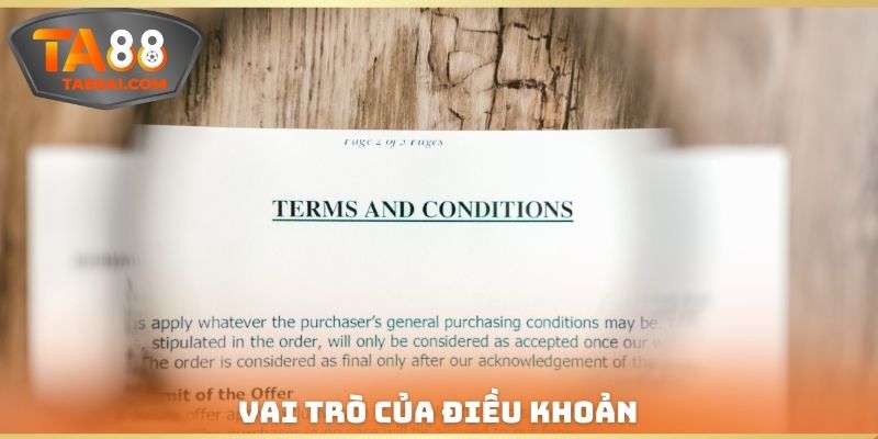 Vai trò của điều khoản